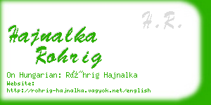 hajnalka rohrig business card